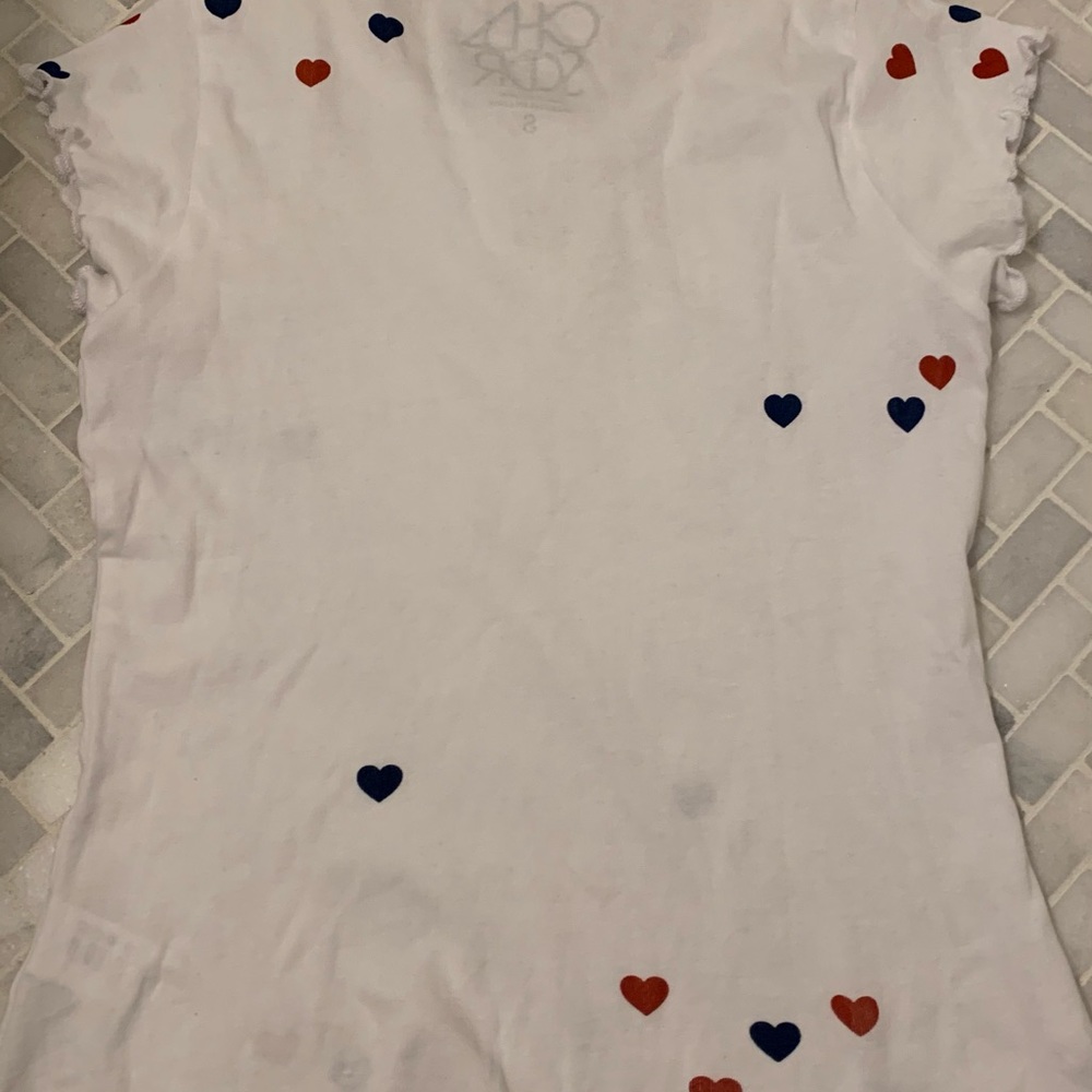 White Ruffled Edged T-Shirt